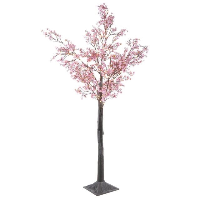 120 LED Pink Blossom Artificial Tree - Wilko - image 1
