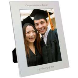 Personalised Memento Personalised Silver Photo Frame 5 x 7 inch - Wilko