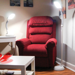 Aidapt Floor Mounted Reading Lamp - Size: 202 x 340 x 480cm - White - Wilko - thumbnail 3