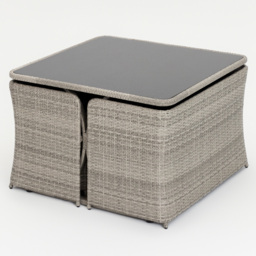 Home Detail Trinity PE Rattan 8 Seater Dining Set with Benches Dark Grey - Size: 6 Seater - Wilko - thumbnail 5