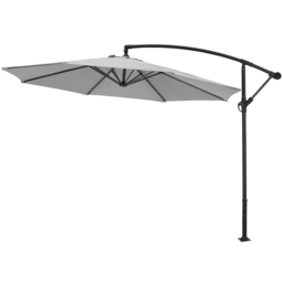 Living and Home Light Grey Crank and Tilt Parasol with Cross and Fillable Base 3m - Wilko - thumbnail 5