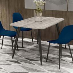 Core Products Aspen 4 Seater Rectangular Dining Table Grey Oak - Wilko - thumbnail 1