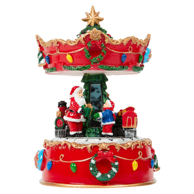 Traditional Wind Up Carousel Multicolour - Sleigh Bells Ring - Wilko - image 1