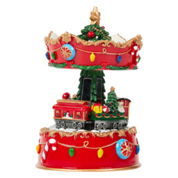 Traditional Wind Up Carousel Multicolour - Sleigh Bells Ring - Wilko - thumbnail 3