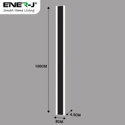 Ener-J 100 x 8cm Acrylic Black Warm White Outdoor Wall Light - Size: 102 x 8 x 2cm - Wilko - thumbnail 7
