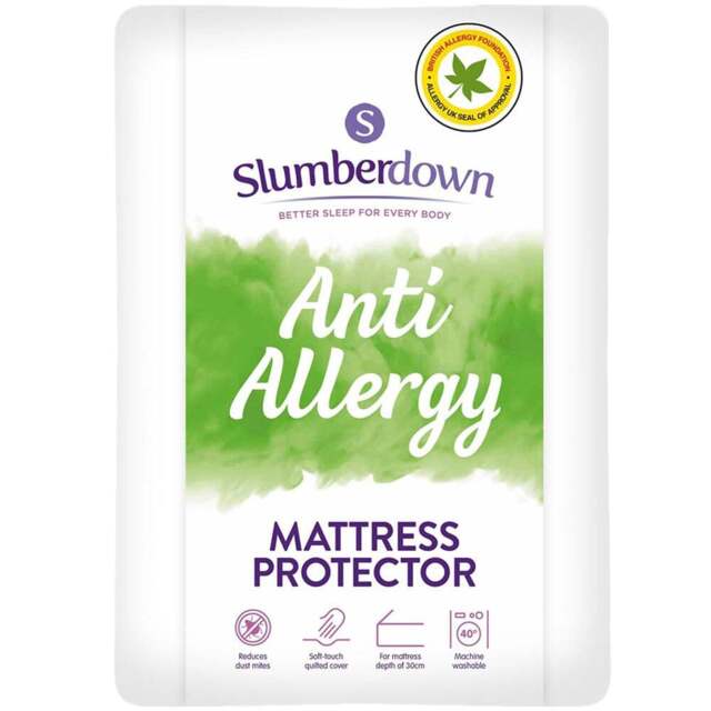 Slumberdown King White Anti-Allergy Mattress Protector - Wilko - image 1