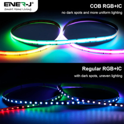 ENER-J RGBIC COB LED Smart Plug and Play Strip Light Kit 5m - Size: 500 x 1 x 0.2cm - white - ENERJ - Wilko - thumbnail 4