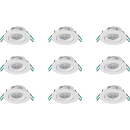 Sylvania 9 Pack SylSpot Neos White 4.8W LED Spotlight - Size: 3 x 8.7 x 8.7cm - Wilko - thumbnail 5