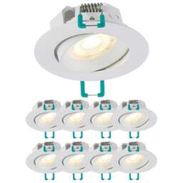 Sylvania 9 Pack SylSpot Neos White 4.8W LED Spotlight - Size: 3 x 8.7 x 8.7cm - Wilko