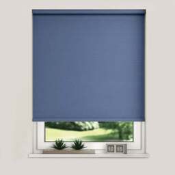 New Edge Blinds Blackout Roller Blinds Navy 180cm - Size: W 180cm x D 165cm - Blue - Wilko