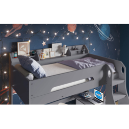 Flair Cosmic Grey Wooden High Sleeper - Size: Single - Wilko - thumbnail 4