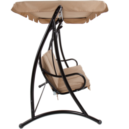 Charles Bentley 3 Seater Cream Garden Swing Seat with Canopy - Wilko - thumbnail 5