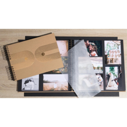 Exacompta Graphik Kraft Wirebound Photo Album 50 Sheets 150 Photos - Size: 32 x 22 x 3cm - Brown - Wilko - thumbnail 3