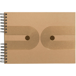 Exacompta Graphik Kraft Wirebound Photo Album 50 Sheets 150 Photos - Size: 32 x 22 x 3cm - Brown - Wilko - thumbnail 4