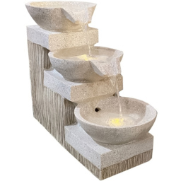 Tranquillity Beaches Solar Powered LED Water Feature - Size: 52 x 22 x 41cm - Grey - Wilko - thumbnail 1