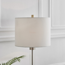 Furniturebox Emerald White and Silver Table Lamp - Size: 33 x 33 x 71cm - Wilko - thumbnail 4