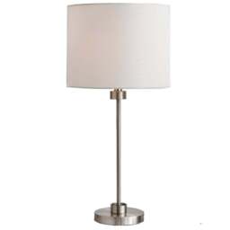 Furniturebox Emerald White and Silver Table Lamp - Size: 33 x 33 x 71cm - Wilko - thumbnail 1