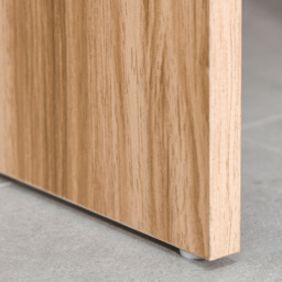 Portland Single Drawer Wood Grain Chipboard Dressing Table Set with Mirror - Size: 80 x 40 x 79cm - Brown - Wilko - thumbnail 4