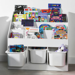 3 Drawer Bookcase - White - Wilko - thumbnail 1