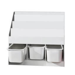 3 Drawer Bookcase - White - Wilko - thumbnail 3