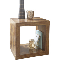 GFW Jakarta Mango Yellow Cube Side Table - Size: 35 x 44 x 44cm - Brown - Wilko - thumbnail 4
