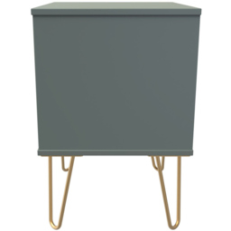 Crowndale Diamond 2 Drawer Reed Green Bedside Table - Wilko - thumbnail 5