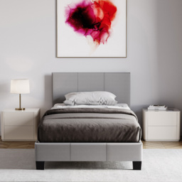VIDA DESIGNS Lisbon Single Grey Faux Leather Bed Frame - Wilko - thumbnail 4