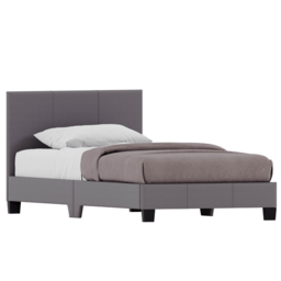 VIDA DESIGNS Lisbon Single Grey Faux Leather Bed Frame - Wilko - thumbnail 3