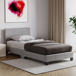 VIDA DESIGNS Lisbon Single Grey Faux Leather Bed Frame - Wilko - thumbnail 6