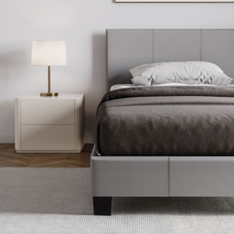 VIDA DESIGNS Lisbon Single Grey Faux Leather Bed Frame - Wilko - thumbnail 5