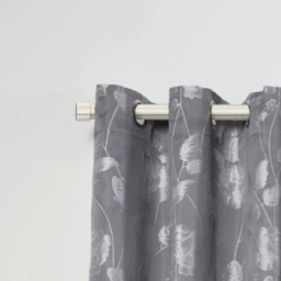 New Edge Blinds Fenton 160-300cm Extendable Brushed Silver Eyelet Metal Curtain Pole Set - Wilko - thumbnail 3