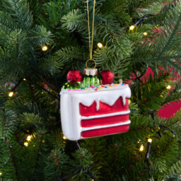 Glass Cake Tree DecorationRed - Candy Cane Lane - Wilko - thumbnail 4