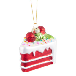 Glass Cake Tree DecorationRed - Candy Cane Lane - Wilko - thumbnail 1