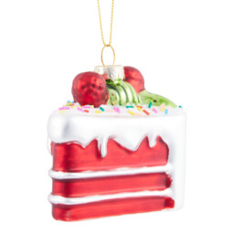 Glass Cake Tree DecorationRed - Candy Cane Lane - Wilko - thumbnail 3