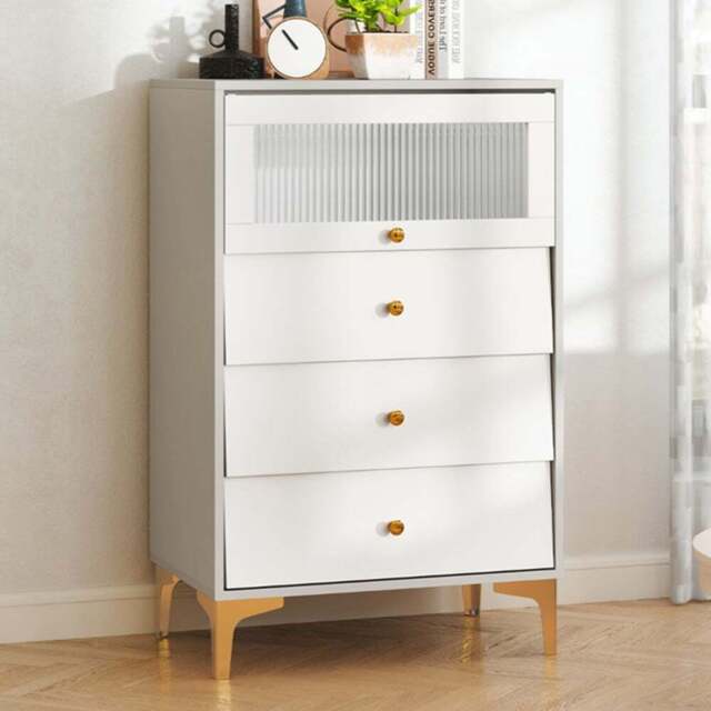 Costway 3 Drawer Single Door 3/4 Drawer Dresser Cabinet - Grey - Wilko - image 1
