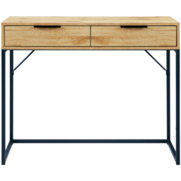 Julian Bowen Bali 2 Drawer Oak Dressing Table - Size: 45 x 100 x 80cm - Brown - Wilko - thumbnail 4