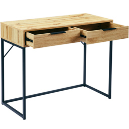 Julian Bowen Bali 2 Drawer Oak Dressing Table - Size: 45 x 100 x 80cm - Brown - Wilko - thumbnail 5