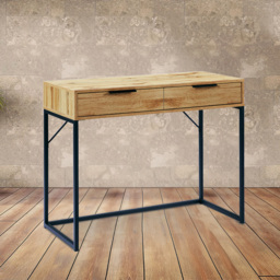 Julian Bowen Bali 2 Drawer Oak Dressing Table - Size: 45 x 100 x 80cm - Brown - Wilko - thumbnail 6
