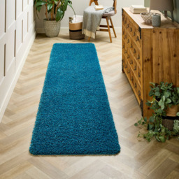 My Rug Teal Rug 67 x 300cm - Size: 67 x 300 x 2cm - Blue - Wilko - thumbnail 3