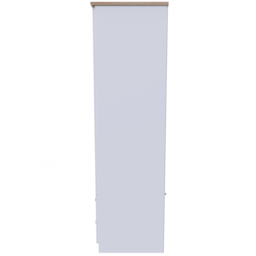 Crowndale Warwick 2 Door 2 Drawer White Ash and Oak Double Wardrobe - Size: 2 Door, 2 Drawer - Wilko - thumbnail 4