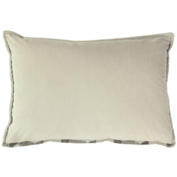 Paoletti Delano Ivory and Taupe Velvet Jacquard Cushion - Size: 60 x 40cm - Multi - Wilko - thumbnail 4