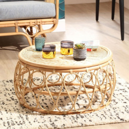 Desser Furniture Bejing Natural Rattan Coffee Table - Size: 39.0 cm x 83.0 cm x 83.0 cmcm - Brown - Wilko - thumbnail 4