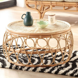 Desser Furniture Bejing Natural Rattan Coffee Table - Size: 39.0 cm x 83.0 cm x 83.0 cmcm - Brown - Wilko - thumbnail 5
