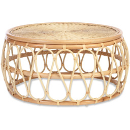 Desser Furniture Bejing Natural Rattan Coffee Table - Size: 39.0 cm x 83.0 cm x 83.0 cmcm - Brown - Wilko - thumbnail 3