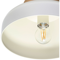 Happy Homewares Muted Dove Grey Contemporary Scandinavian Designed Semi-Flush Ceiling Light - Size: 18 x 30 x 30cm - Wilko - thumbnail 5
