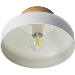 Happy Homewares Muted Dove Grey Contemporary Scandinavian Designed Semi-Flush Ceiling Light - Size: 18 x 30 x 30cm - Wilko - thumbnail 4