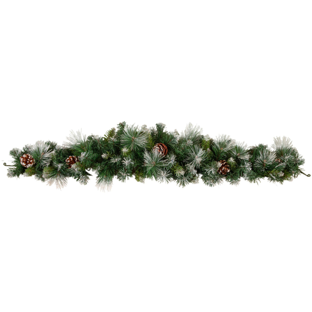 Samuel Alexander Frosted Glacier Christmas Swag with Pinecones 90cm - Size: 20 x 90 x 20cm - Green - Wilko - image 1
