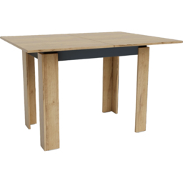 Shefa Family 4 Seater 90-120cm Extendable Dining Table Gold Craft Oak and Anthracite - Gold craft oak - Anthracite - Wilko - thumbnail 4