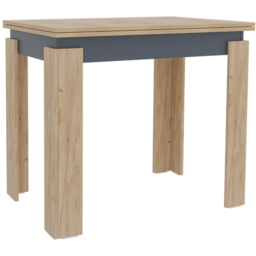 Shefa Family 4 Seater 90-120cm Extendable Dining Table Gold Craft Oak and Anthracite - Gold craft oak - Anthracite - Wilko - thumbnail 3