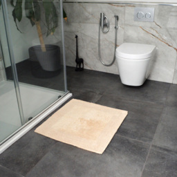 Allure Bath Fashions Elegance Stone Reversible Square Bath Mat 55 x 55cm - Size: 53 x 55cm - Brown - Wilko - thumbnail 3